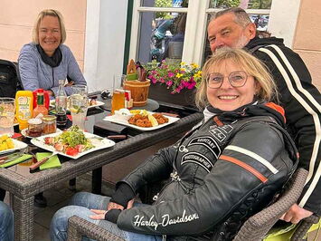 Biker bei der Rast